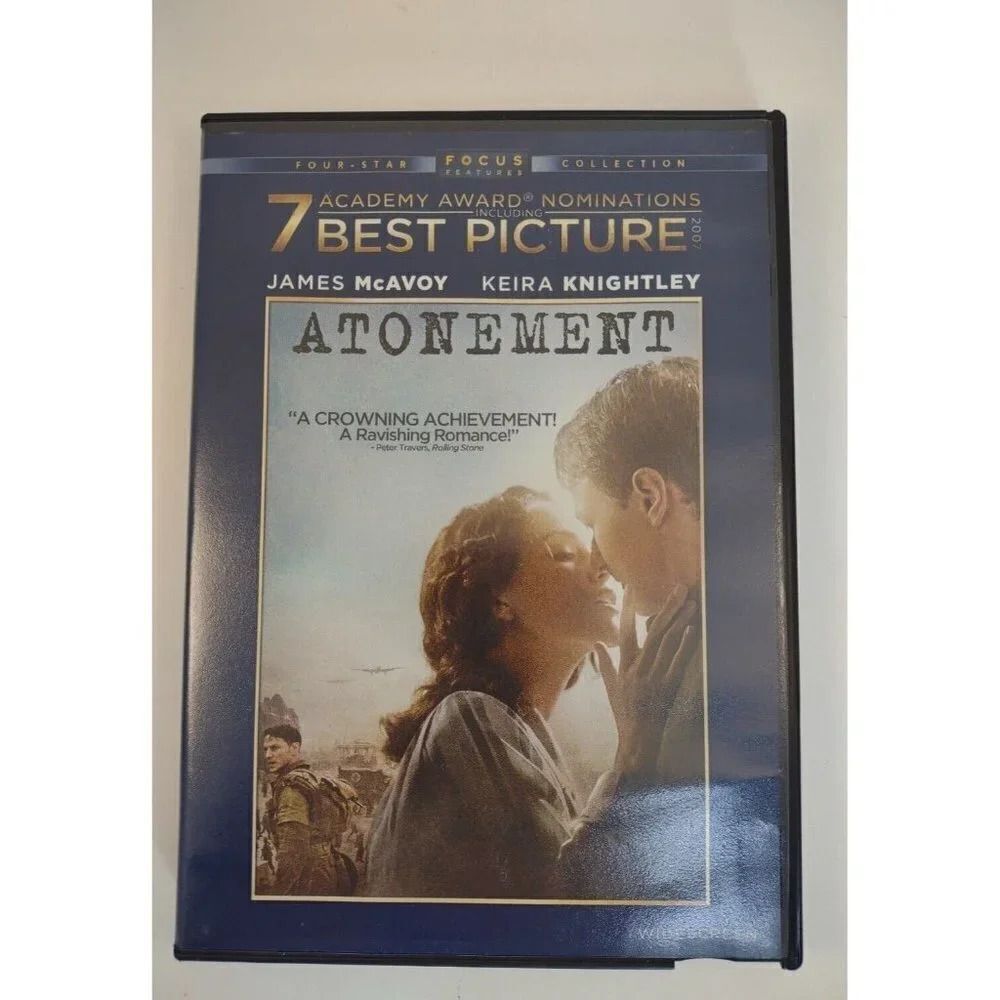 Atonement DVD James McAvory Keira Knightley Widescreen 2008